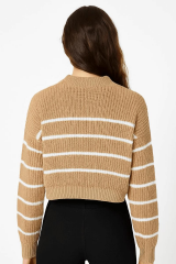 Çizgili Kolu Duble Kazak 6884