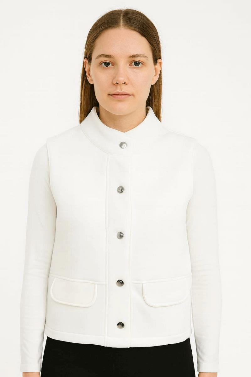 Düğme Detaylı Üç İplikli Yelek 5043-24