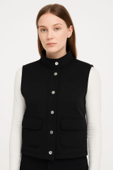 Düğme Detaylı Üç İplikli Yelek 5043-24