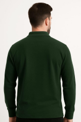 Uzun Kollu Polo Yakalı Yarım Fermuarlı Viscon Karşımlı Rahat Erkek Triko Kazak