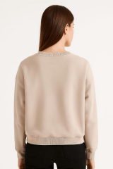 Nazar Boncuklu Bisiklet Yaka Üç İplik Sweat 5060