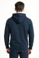 Uzun Kollu Kanguru Cepli Pamuk Karışımlı Baskılı Erkek Kapüşonlu Sweatshirt 678 LACİVERT