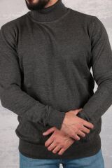 Uzun Kollu Tam Balıkçı Yaka Boğazlı Pamuk Ve Akrilik Karışımlı Boğazlı Erkek Kazak 93042