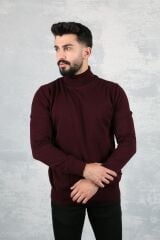 Uzun Kollu Tam Balıkçı Yaka Boğazlı Pamuk Ve Akrilik Karışımlı Boğazlı Erkek Kazak 93042