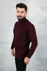 Uzun Kollu Tam Balıkçı Yaka Boğazlı Pamuk Ve Akrilik Karışımlı Boğazlı Erkek Kazak 93042