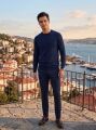 Erkek Bisiklet Yaka Reglan Kol Triko Kazak LACİVERT LACİVERT - L