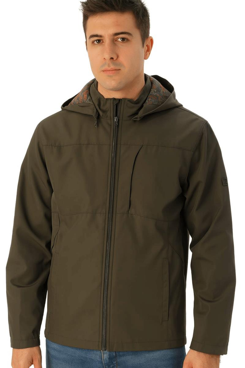 Kapşonlu İnce Astarlı Erkek Mont 711