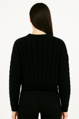 Uzun Kollu Desenli Crop