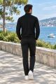Erkek Yarım Balıkçı Yaka Basic Triko Kazak SİYAH SİYAH - XXL