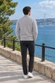 Erkek Yarım Balıkçı Yaka Basic Triko Kazak GRİ GRİ - XL