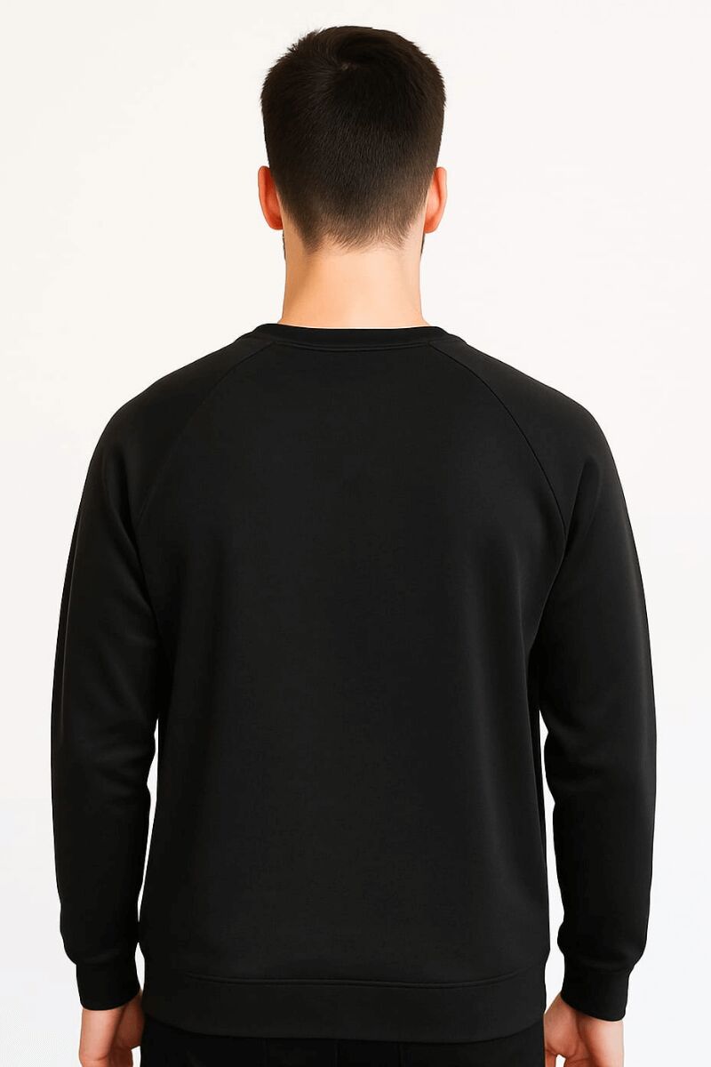 Erkek Baskılı Sweatshirt Bisiklet Yaka Uzun Kollu Raglan Kol Pamuk Karışımlı Regular Fit Rahat Günlük Sweat 95154 SİYAH