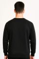 Bisiklet Yaka Uzun Kollu Pamuk Karışımlı Regular Erkek Baskılı Sweatshirt 95154 SİYAH SİYAH - S