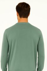 Bisiklet Yaka Pamuk Uzun Kollu  Erkek Triko Rahat Günlük Kombinlere Uygun Kazak 3912 MİNT