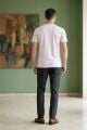 Erkek Basic Bisiklet Yaka Göğüs Baskılı Tişört 4706 LİLA LİLA - L
