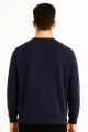 Bisiklet Yaka Uzun Kollu Pamuk Karışımlı Regular Erkek Baskılı Sweatshirt 95154 LACİVERT
