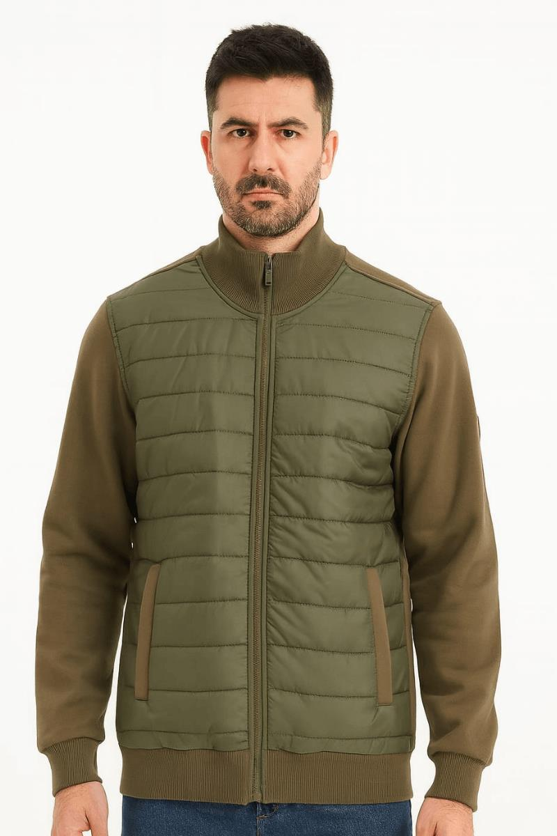 FBI Pamuk Karışımından Üretilmiş Normal Kesim Yakası Manşetleri ve Etek Ucu Ribanalı İçi Yumuşak Mont 5471