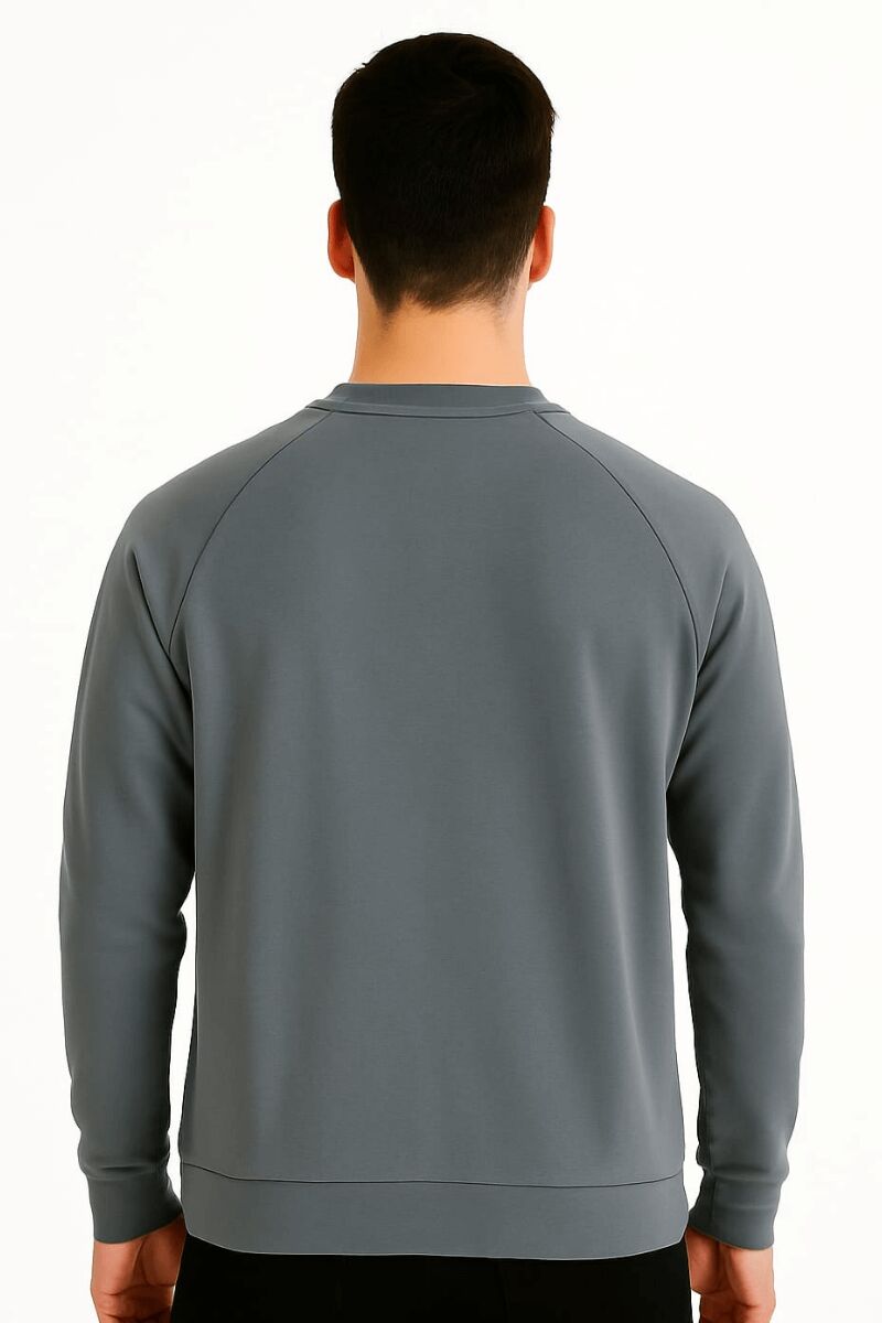Erkek Baskılı Sweatshirt Bisiklet Yaka Uzun Kollu Raglan Kol Pamuk Karışımlı Regular Fit Rahat Günlük Sweat 95154 ANTRASİT