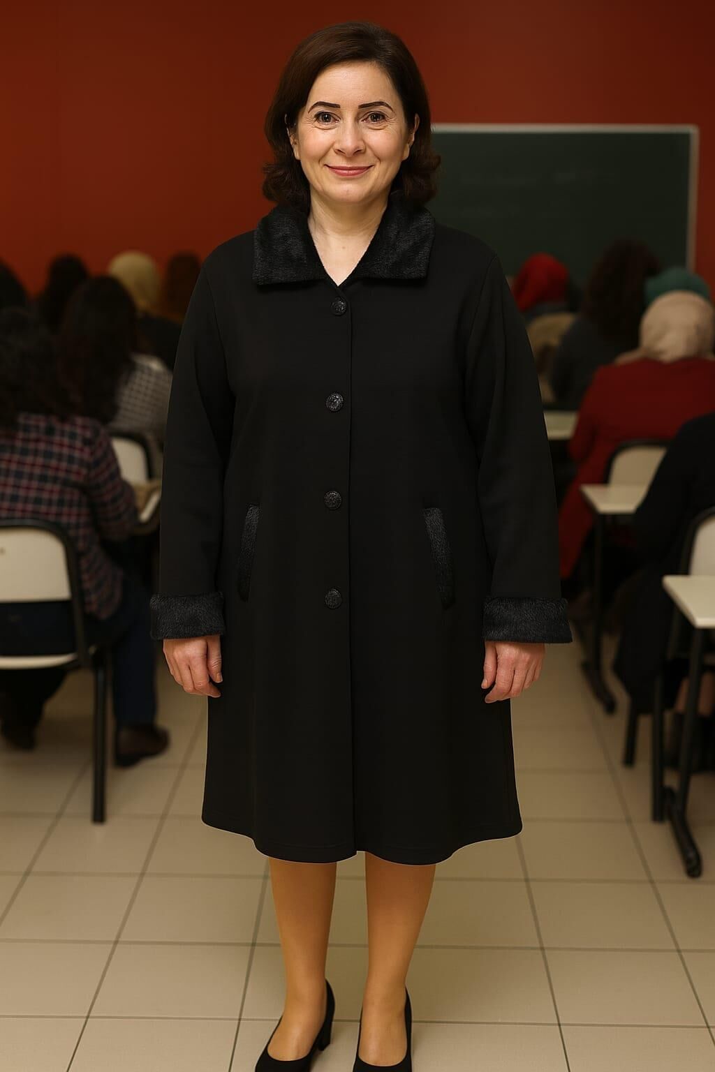 Kol ve Yakası Kürk Dedaylı Kaban