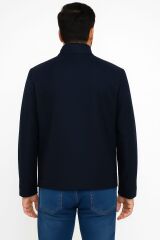 Erkek Uzun Kollu Yandan Cepli Şık ve Rahat  Kısa Ceket Kaşe Kaban  Pamuklu Renkli Astarlı 716 LACİVERT