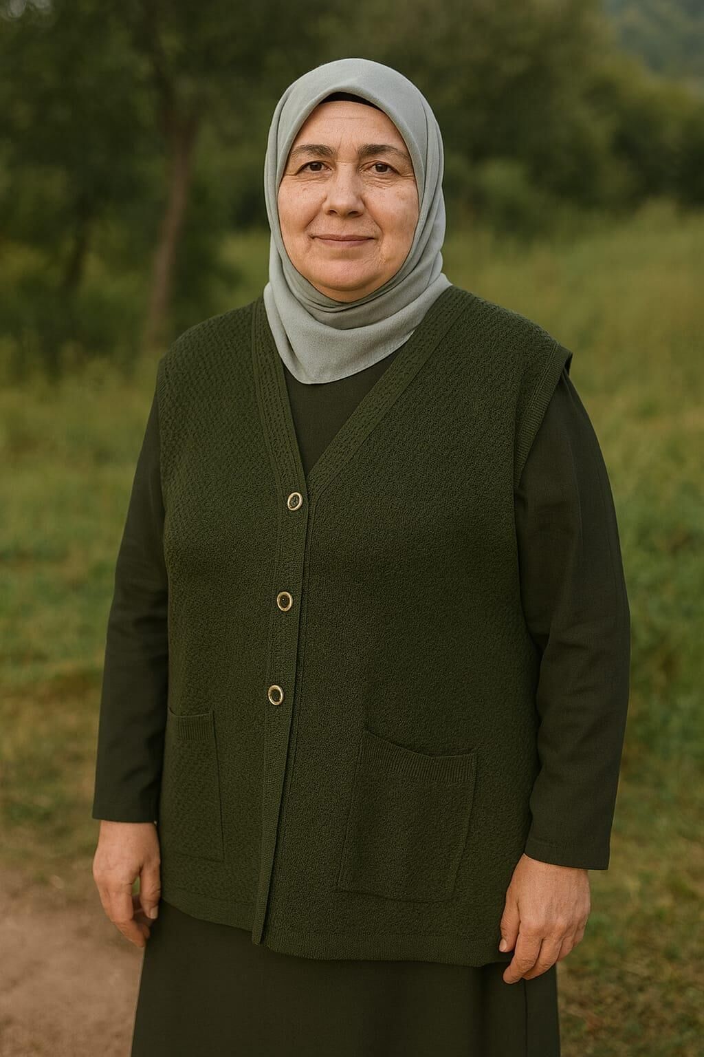 B05852 Düğmeli Yandan Cepli Battal Yelek