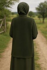 B05852 Düğmeli Yandan Cepli Battal Yelek