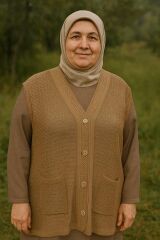 B05852 Düğmeli Yandan Cepli Battal Yelek