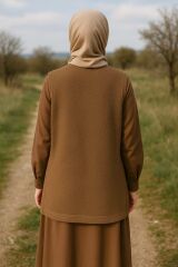 B05852 Düğmeli Yandan Cepli Battal Yelek