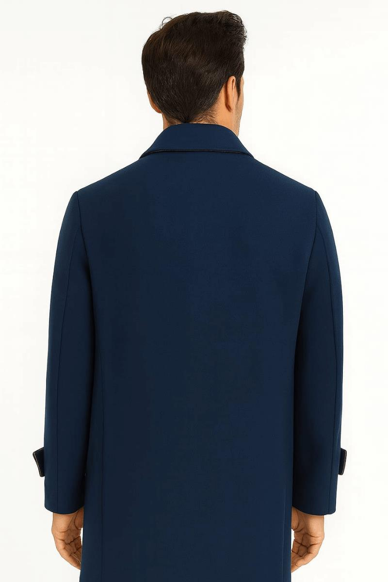 Düğmeli Yandan Cepli Uzun Kaşe Mont   718