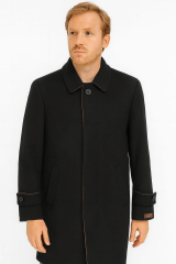 Düğmeli Yandan Cepli Uzun Kaşe Mont   718