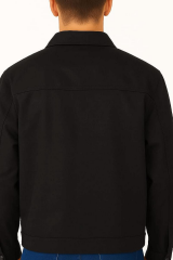 Uzun Kollu Pamuk Karışımlı Yandan Cepli İç Cepli Fermuarlı Polo Yakalı Mevsimlik Mont 94089