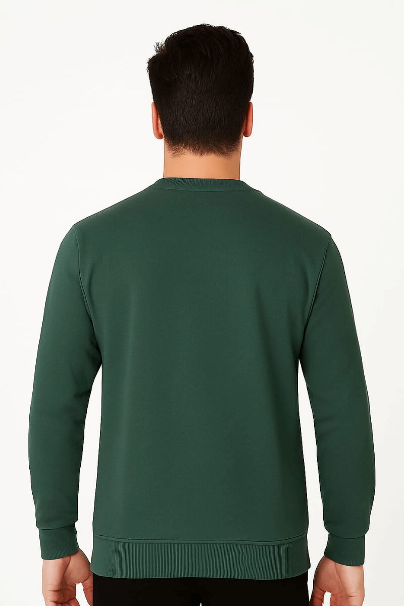 Erkek Sweatshirt Pamuklu Yumuşak Dokulu Dayanıklı Kumaş Modern Şık Rahat Günlük Sweat HAKİ