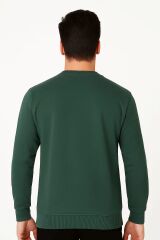 Erkek Sweatshirt Pamuklu Yumuşak Dokulu Dayanıklı Kumaş Modern Şık Rahat Günlük Sweat HAKİ