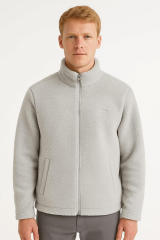 Erkek Fermuarlı Peluş Ceket 95214