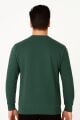 Bisiklet Yaka Pamuklu Yumuşak Dokulu Dayanıklı Kumaş Erkek Sweatshirt HAKİ HAKİ - L