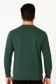Bisiklet Yaka Pamuklu Yumuşak Dokulu Dayanıklı Kumaş Erkek Sweatshirt HAKİ HAKİ - XXL