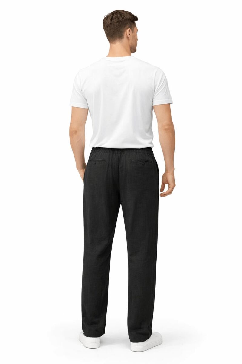 Pamuklu Yandan Cepli İpli Rahat Erkek Jagger Pantolon Günlük Kombinlere Uygun SİYAH