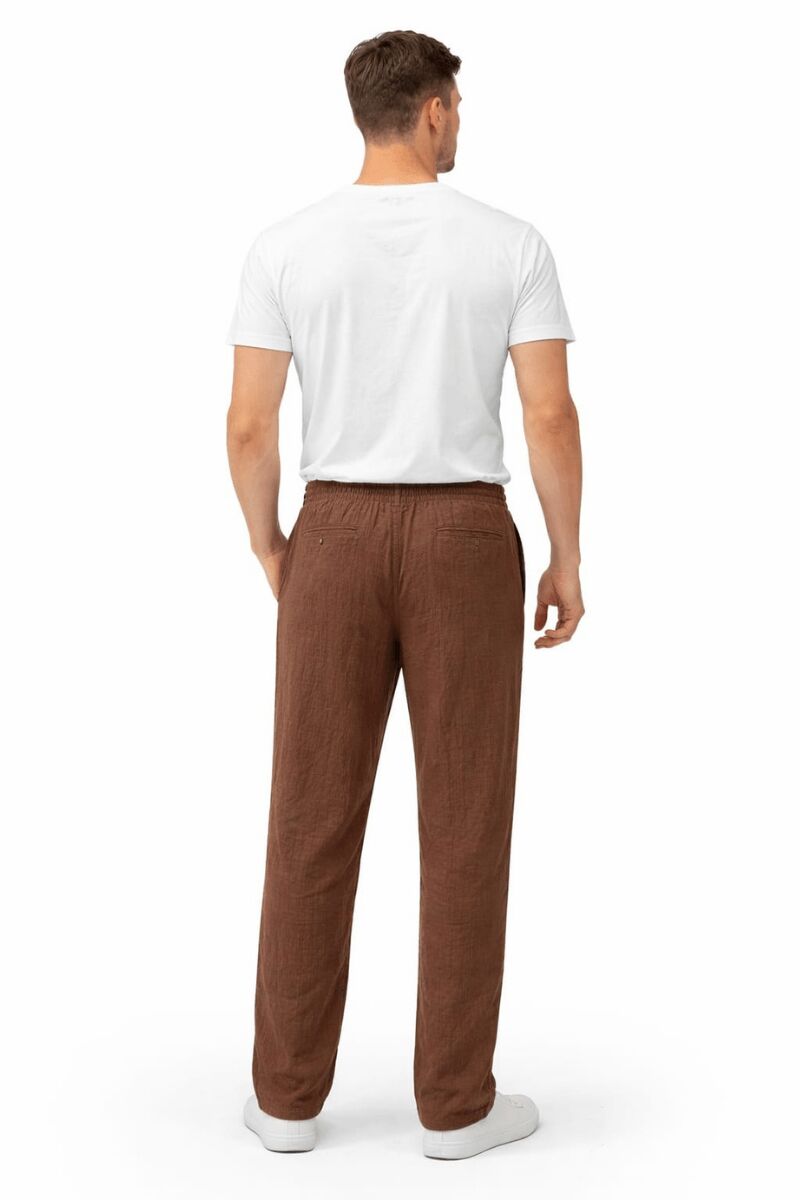 Pamuklu Yandan Cepli İpli Rahat Erkek Jagger Pantolon Günlük Kombinlere Uygun KAHVERENGİ