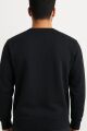 Uzun Kollu İçi Pamuklu Polyester Karışımlı Erkek Baskılı Sweatshirt 675 LACİVERT