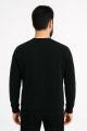 Uzun Kollu İçi Pamuklu Polyester Karışımlı Erkek Baskılı Sweatshirt 675 SİYAH SİYAH - S