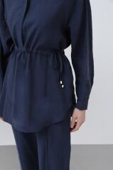 Bayan Beli Büzgülü Gizli Patlı Pantolonlu Takım 20610