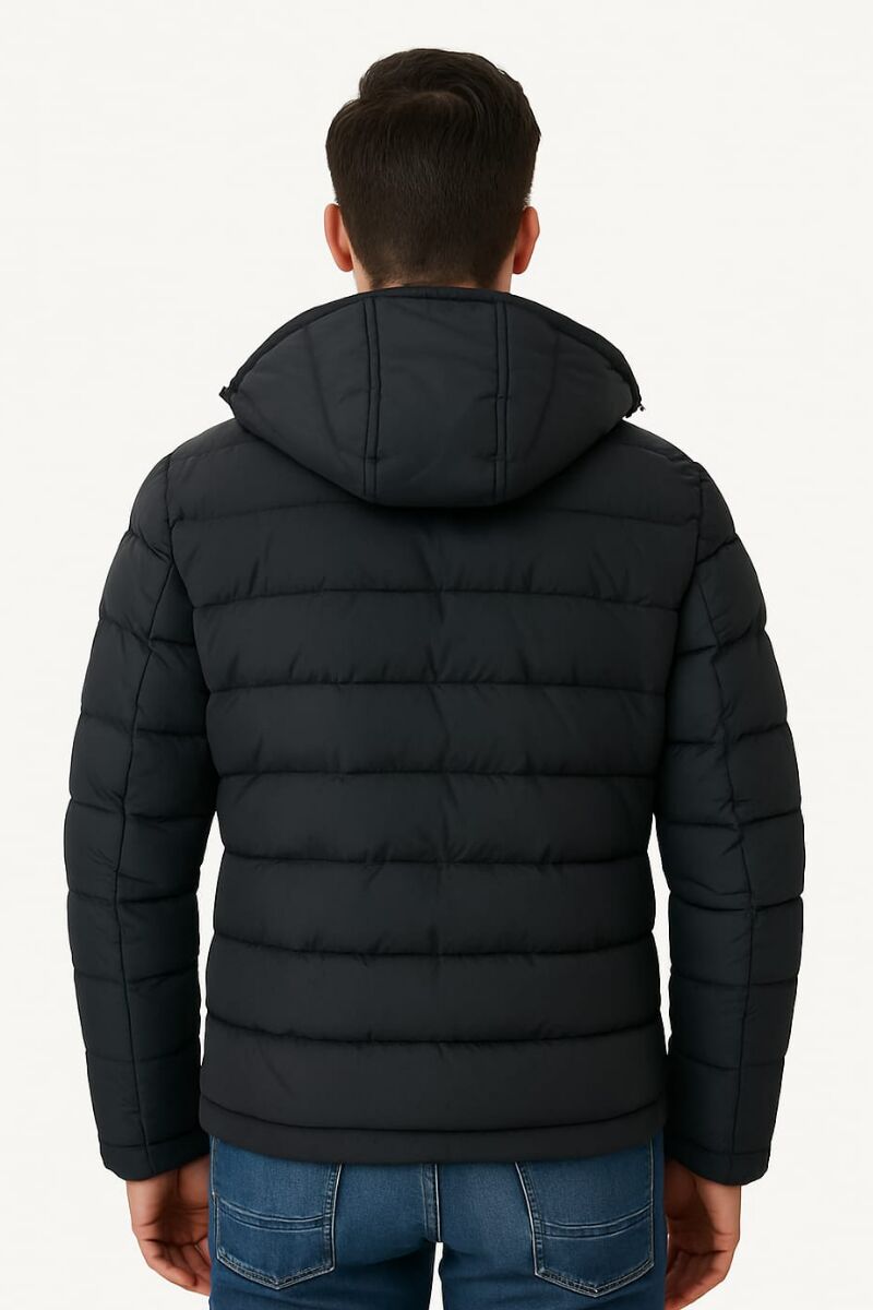 Uzun Kollu Fermuarlı Rüzgar Geçirmez Kapşonlu Dört Cepli Poyraz Mont 94018 LACİVERT