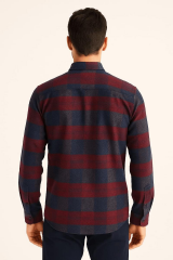 Regular Fit Uzun Kollu Düğmeli Klasik Yaka Oduncu Gömlek