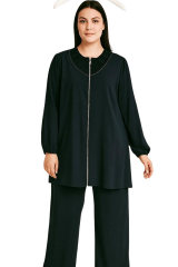 Detaylı Fermuarlı Bayan Pantolon Takımı 8176