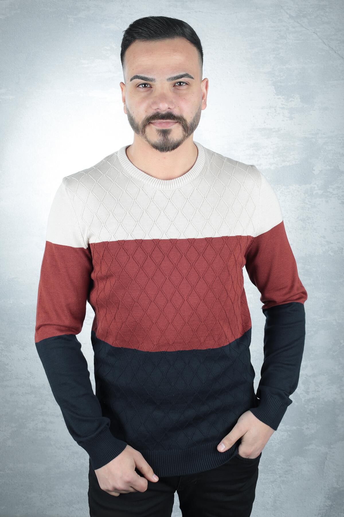 Erkek Bisiklet Yaka Triko Kazak 93101