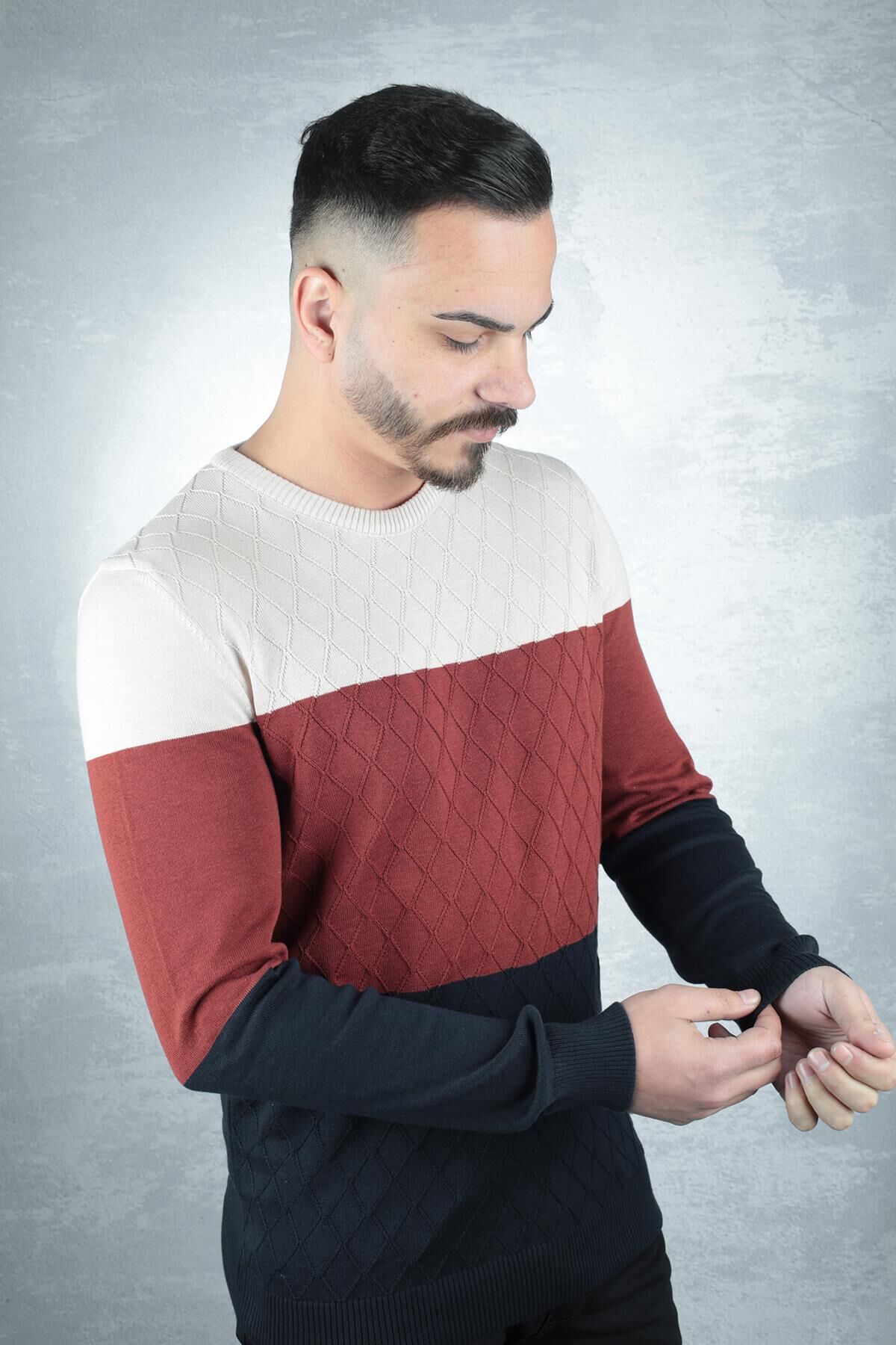 Erkek Bisiklet Yaka Triko Kazak 93101