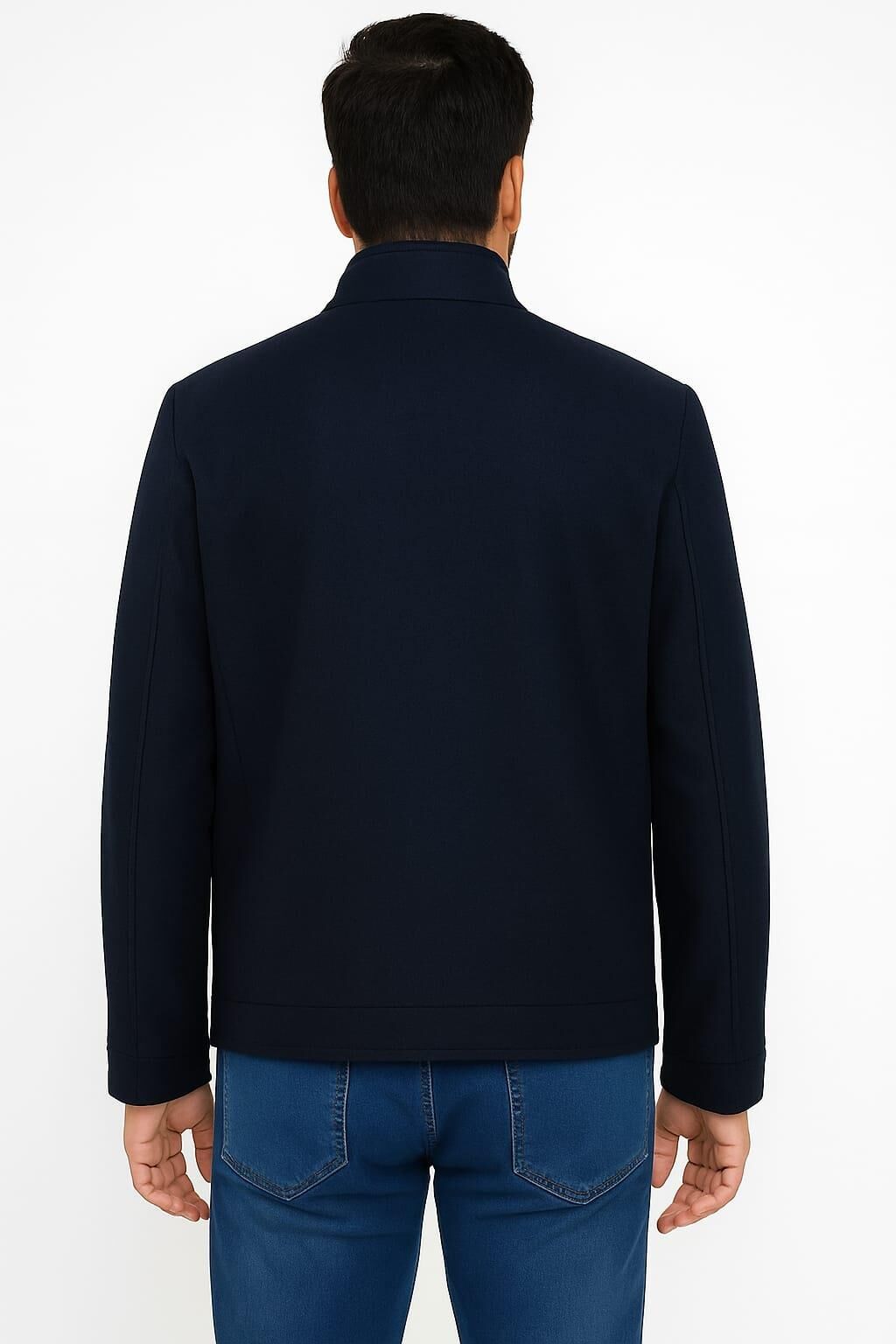 Erkek Uzun Kollu Yandan Cepli Şık ve Rahat  Kısa Ceket Kaşe Kaban  Pamuklu Renkli Astarlı 716