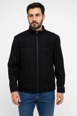 Erkek Uzun Kollu Yandan Cepli Şık ve Rahat  Kısa Ceket Kaşe Kaban  Pamuklu Renkli Astarlı 716