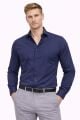 Slim Fit Rahat Kumaş Uzun Kollu  Erkek Gömlek  8952 LACİVERT LACİVERT - M
