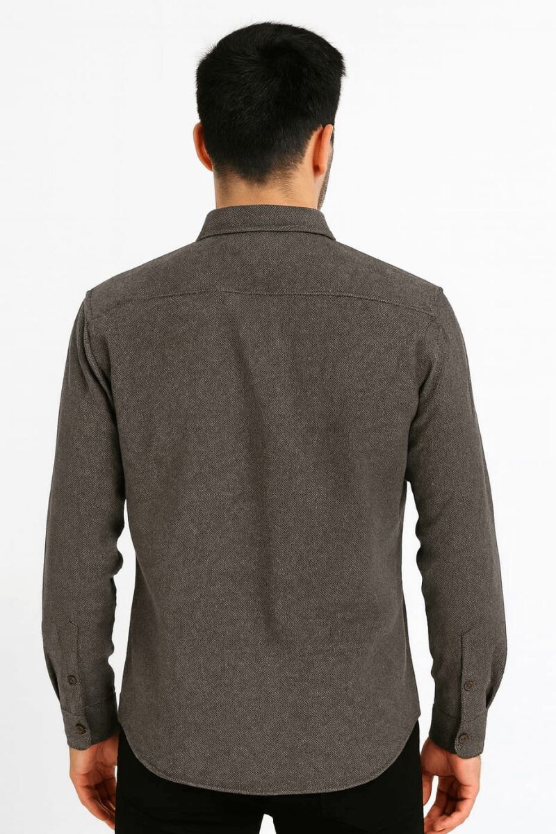 Tek Cepli Uzun Kollu Klasik Yaka Düğme Kapamalı Erkek Şık Gömlek  96159 ANTRASİT