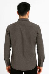 Tek Cepli Uzun Kollu Klasik Yaka Düğme Kapamalı Erkek Şık Gömlek  96159 ANTRASİT